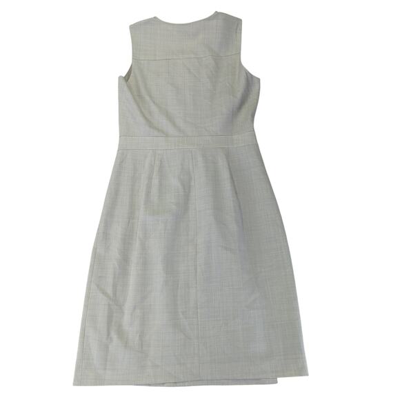J.CREW Wrap Dress Super 120s 100% Wool Sleeveless Dress B8169 Women's 6 Snaps - Picture 2 of 11